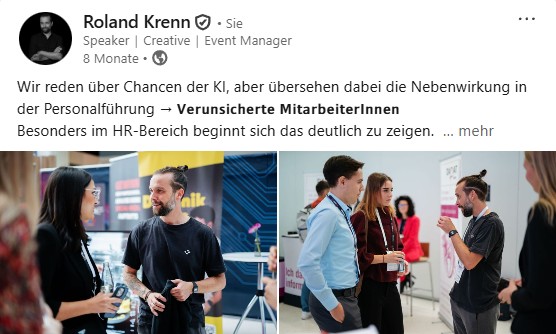 Bild zeigt Roland Krenn von Klique als Speaker bei den Digital Days der Oberösterreichischen Nachrichten OÖN